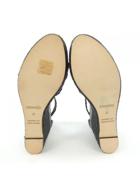 Hermes Sandals Black 37 - Picture 4 of 6